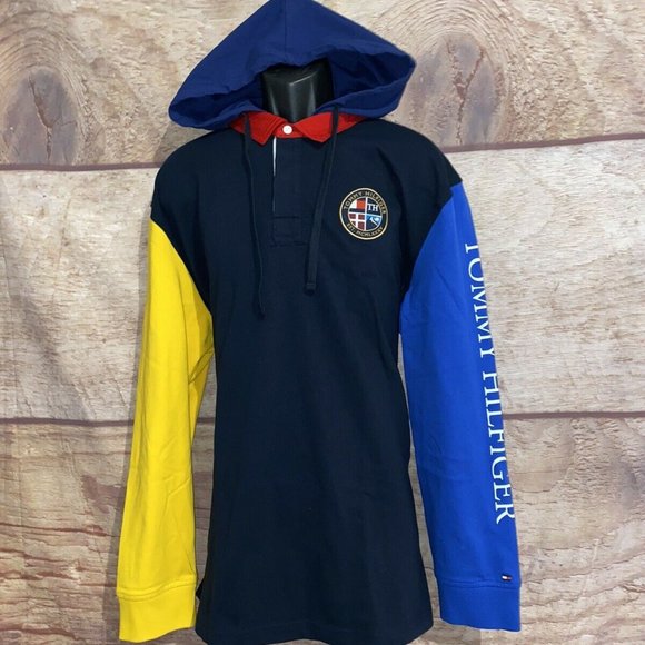 Tommy Hilfiger Other - Tommy Hilfiger Rugby Polo Hoodie Long Sleeve MEDIU